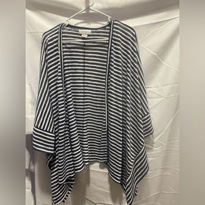 Liz Claiborne stripe poncho
